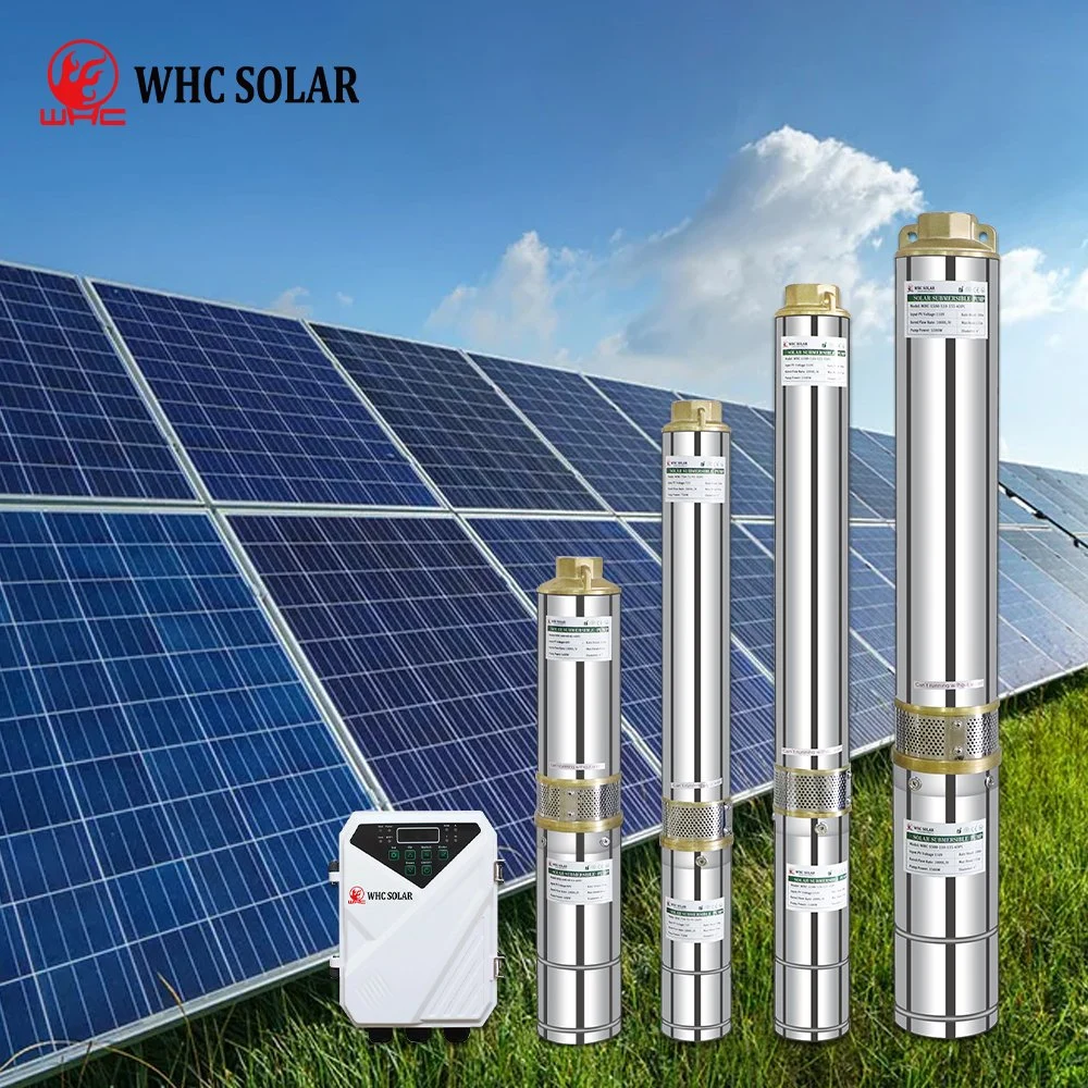 WHC Solar portátil de pozo profundo sumergible Mini DC 1100W Solar Bomba de agua