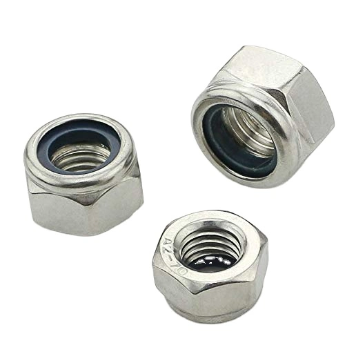 DIN985 Stainless Steel 304 Hex Nylon Insert Locknuts Elastic Stop Nuts Bolt and Nut Hardware