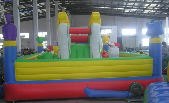 Commercial Inflatable Big Bouncer Fun City Children Paradise Castle pour Parc d'attractions