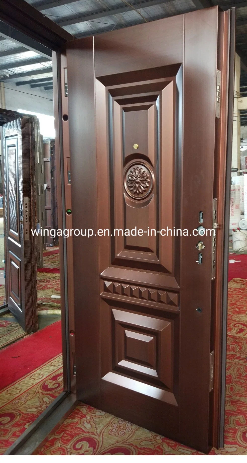 Villa Sunproof Exterior Security Steel Metal Copper Door W-Stz-04-2