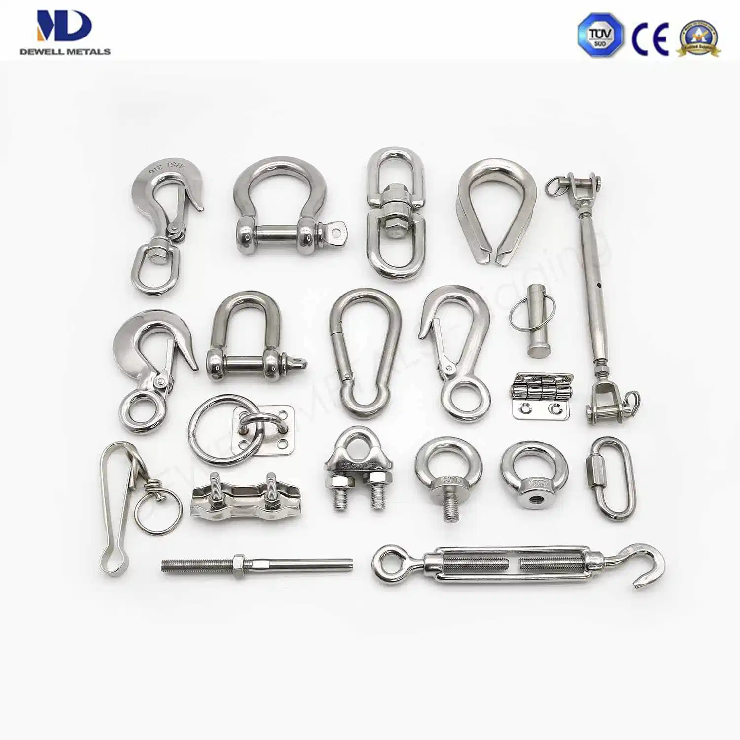 Polished Stainless Steel AISI304/AISI316 Rigging Hardware Eye Slip Hook with Latch