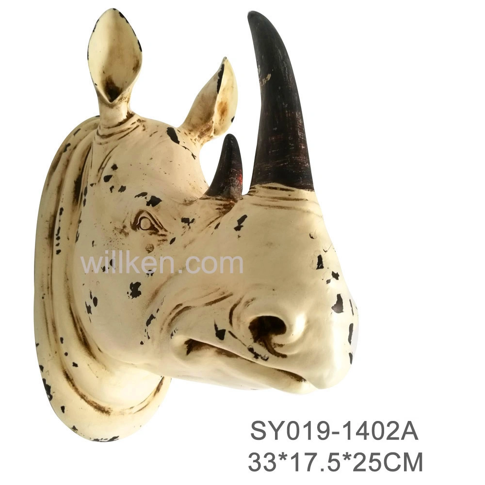 Rhinoceros Skull Resin Animal Head Big Wall Mounted Decor