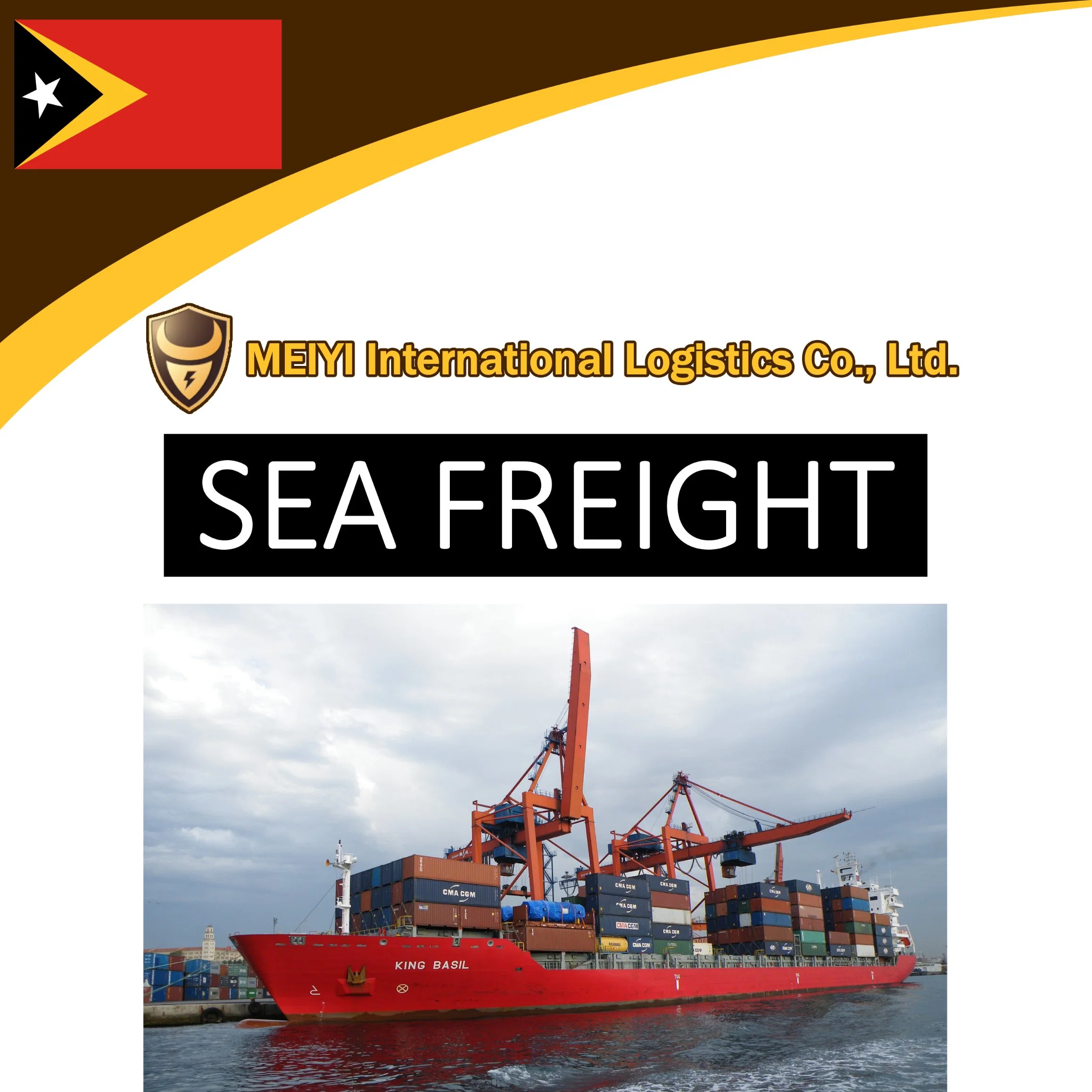 Shipping service from China to East Timor by sea freight door-door shipment DDP DDU international forwarder