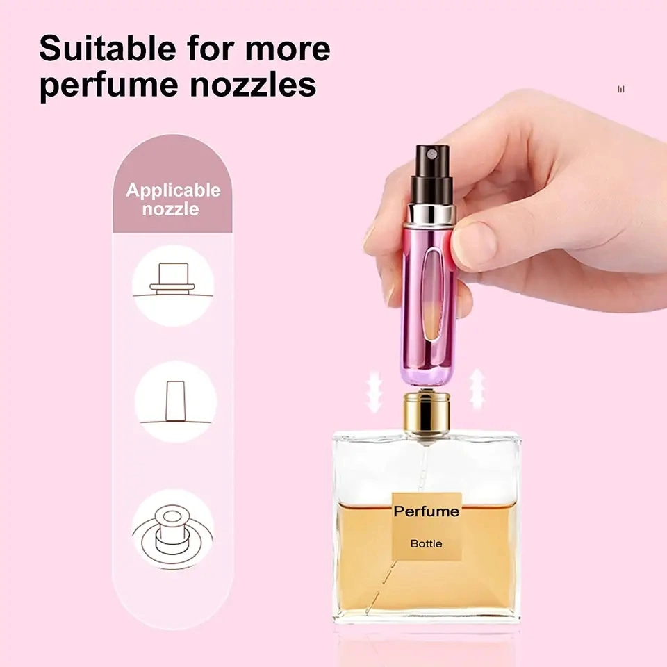 5ml Portable Customized Round Refillable Gloss Color Perfume Atomizer Empty 5ml Mini Portable Perfume Travel Atomizer Refillable Refill Perfume Spray