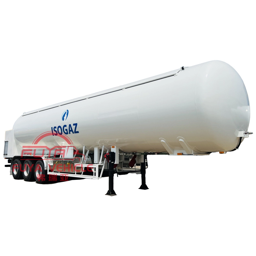 مقطورة 3AXLE 25ton 25Ton 25Tt 50cbm 50000l LPG Tank مع التدفق متر