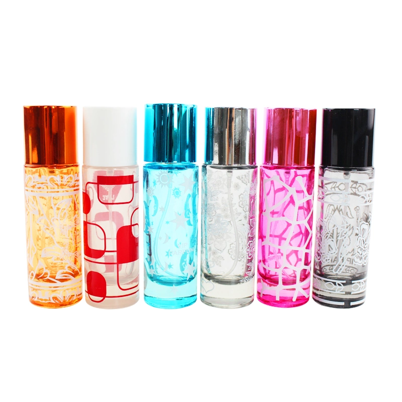 Relieve de vidrio de color 30ml Perfume Pulverizador de perfume fresco