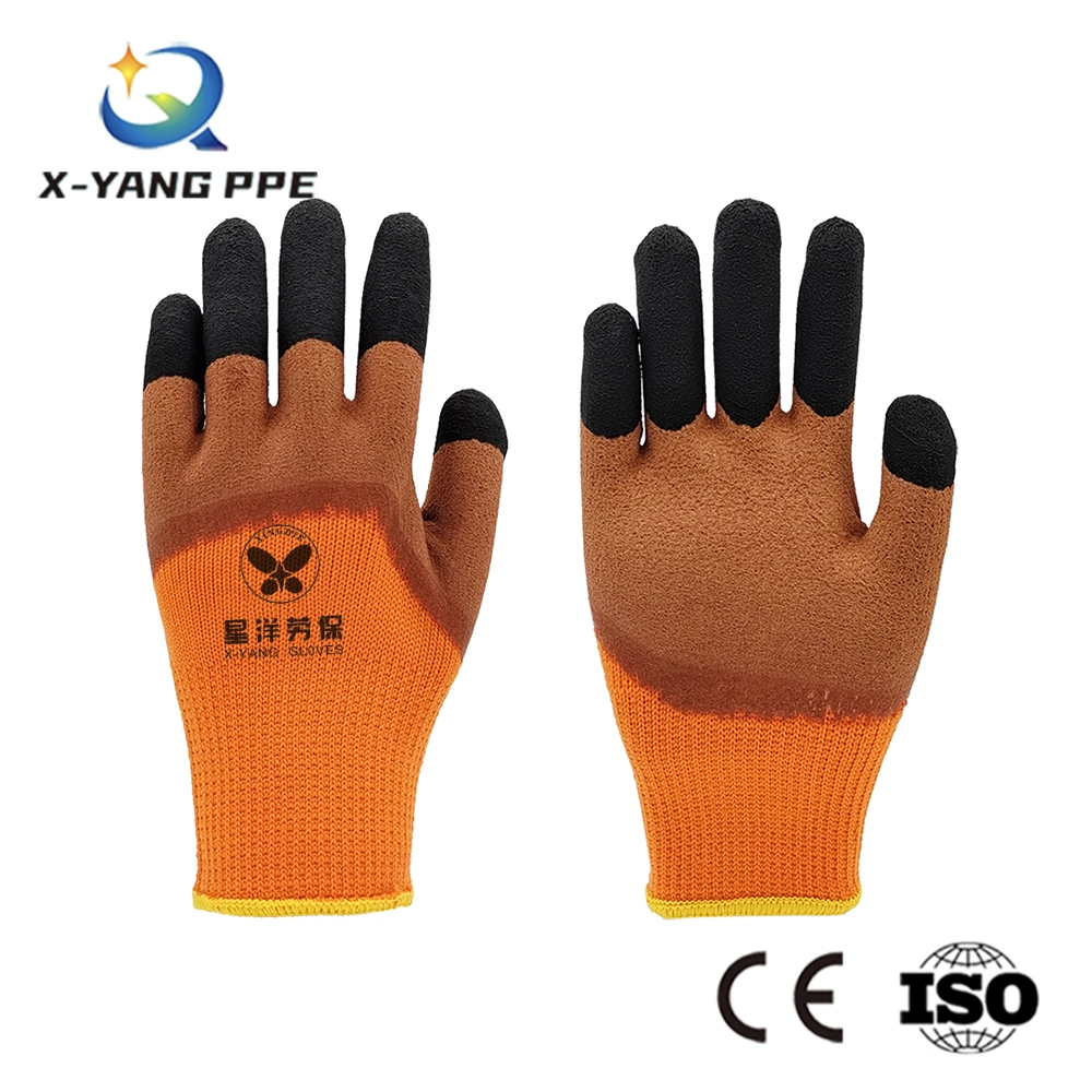 7g Looped Terry Napping Latex Foam 3/4 Half Coated Finger Reinforce Labor Protection Work Working Industrial Construction Gloves