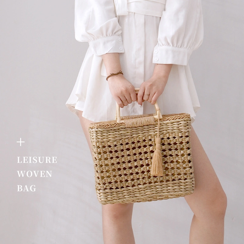 19 Yrs Manufacturer Support Leisure Personalized Bamboo Wheat Handmade Wholesale/Supplier Straw Bags Summer EVA Beach Ladies Satchel Weave Tote Shoulder Rattan Bag