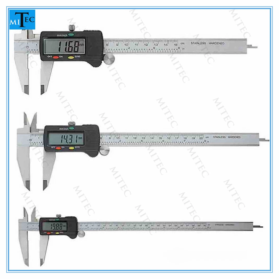 El dispositivo de medición digital de acero inoxidable Digimatic calibrador Vernier 0-200mm