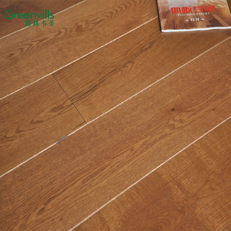 certificado CE diseñado el suelo de madera/parqué Suelo de Madera de Roble Blanco/plantas/marrón Parquet