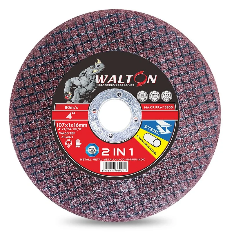 Pegatec 107X1X16 Metal Abrasives Cutting Disc 2in1 Cut off Disk