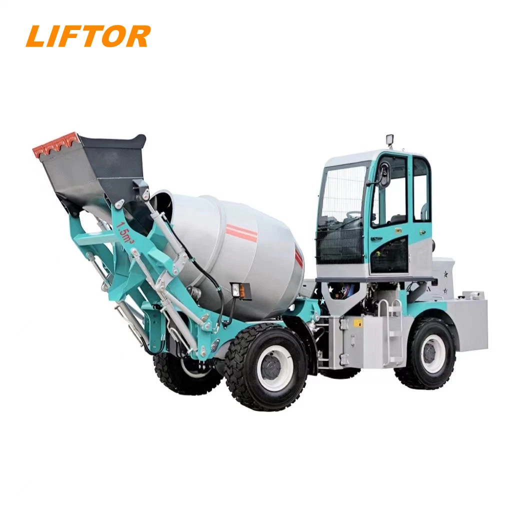 China Brand Automatic Feeding Mixer Truck Mini Mobile Concrete Mixer Truck Price Automatic Feeding Mixer