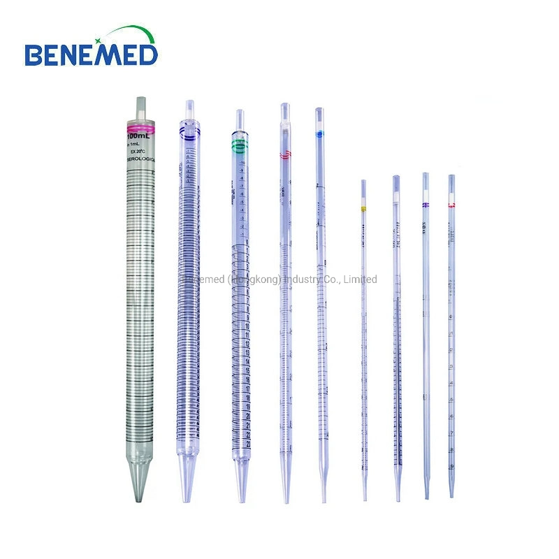 Los consumibles de pipetas serológicas desechable de laboratorio