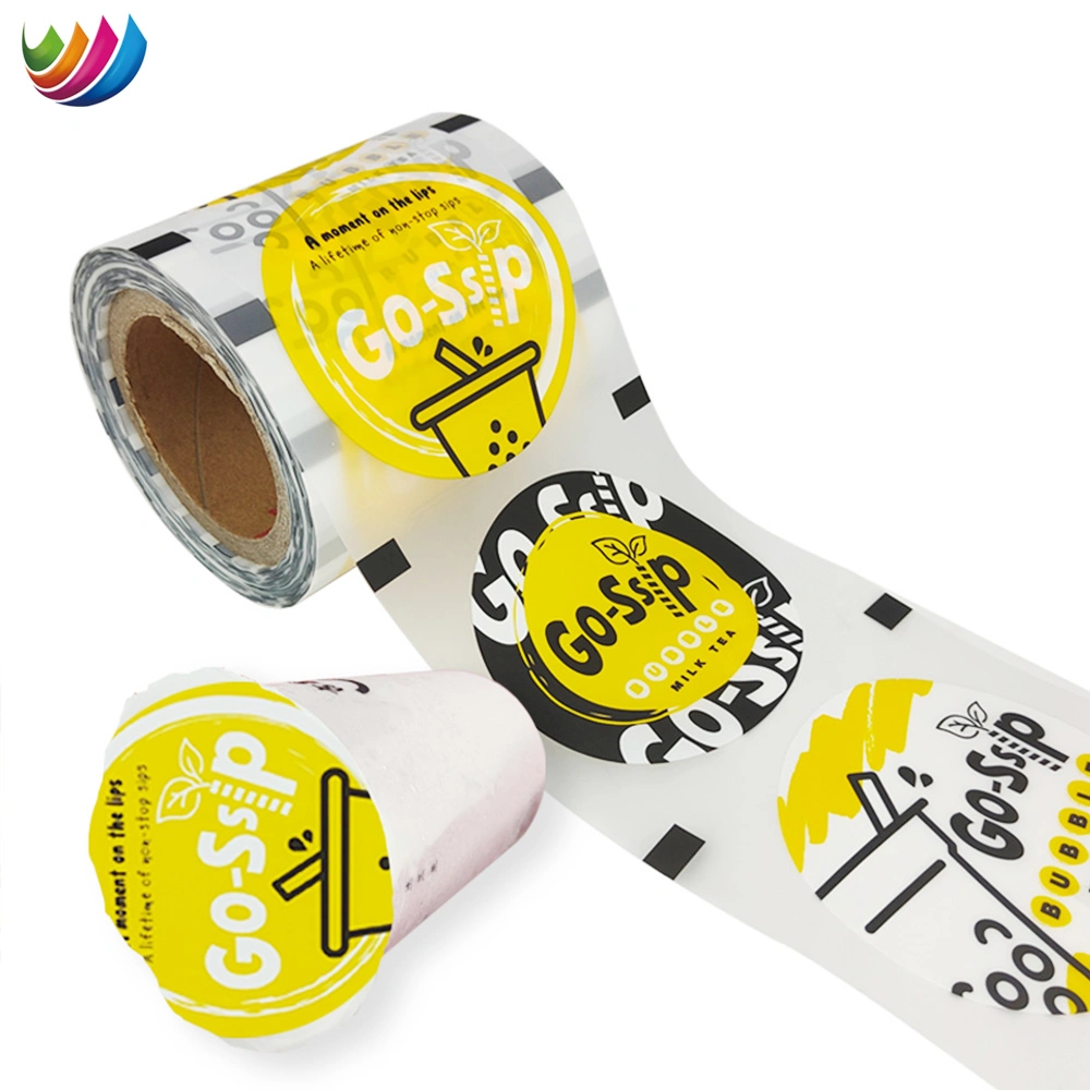 OEM/ODM impermeable flexible de plástico PET/PP/PE taza de té de burbujas rollos de película de sellado de 90mm 95 mm el papel de la copa de plástico