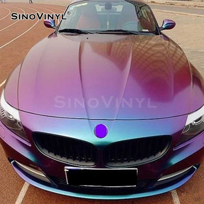 Camaleão SINOVINYL Mudança de cor azul para Roxo body wrap de automóveis da superfície da película de vinil