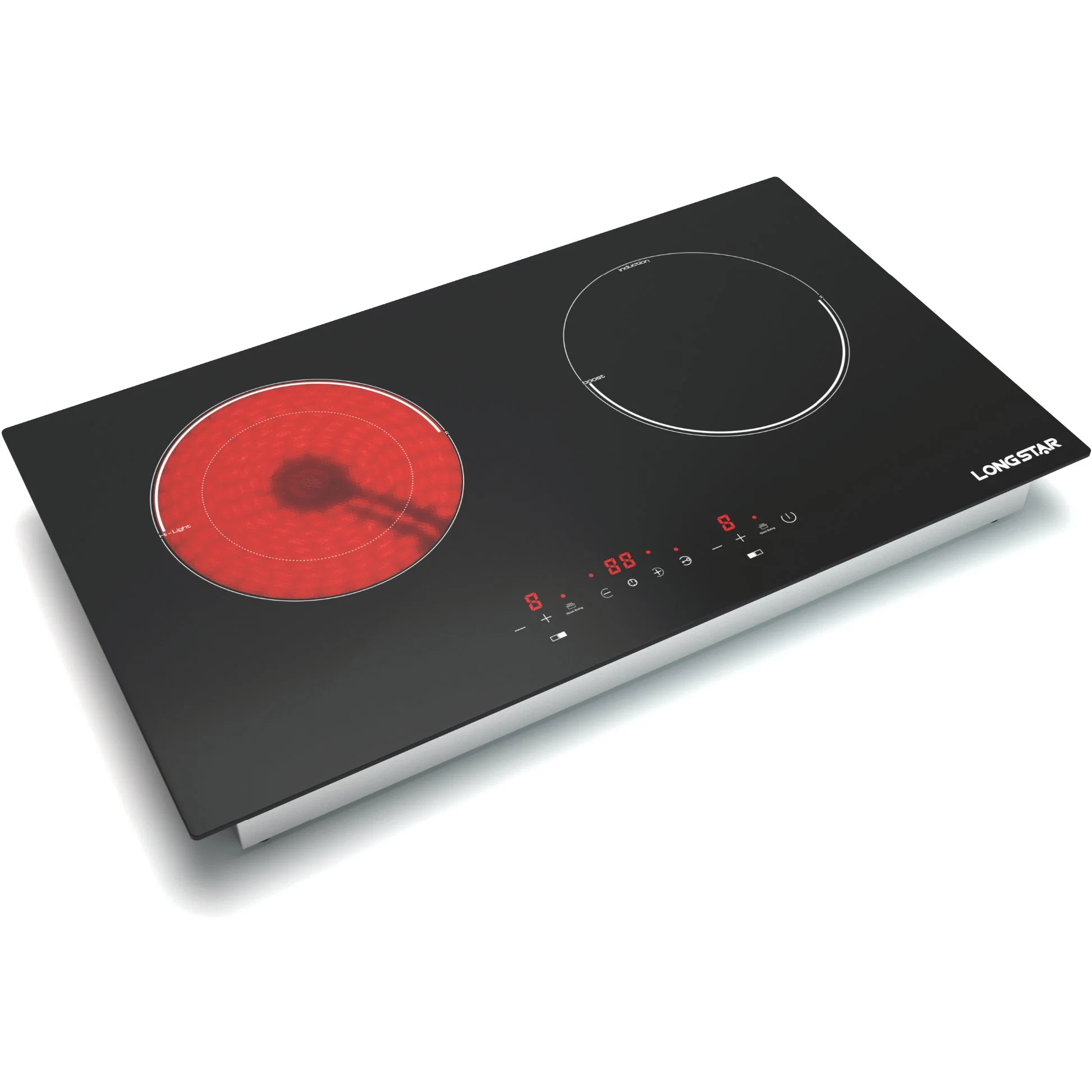 Microcomputer Toucher Bulit-in 2 Burners Electric Ceramic Cooker Induction Stove