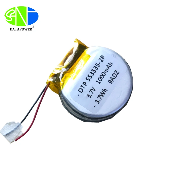 Dtp553535 Round Li-ion 3.7V 500mAh Lithium Polymer Battery for Bluetooth Speaker