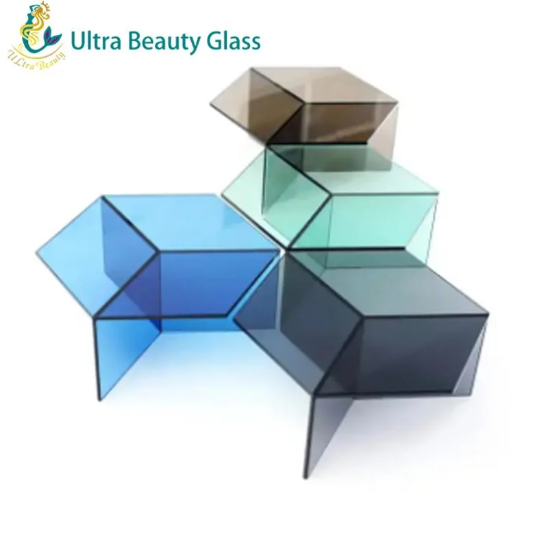 3mm-12mm Tinted Float Glass with Green Blue Grey Bronze Colors Optional