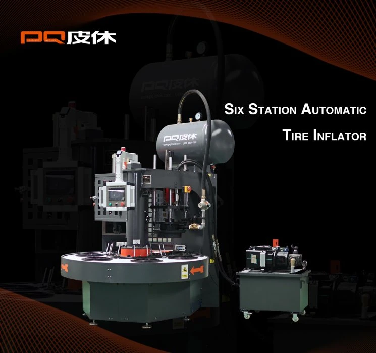 Automatic Tire Assembly Machine Inflator and Tire Mounting Hydro Cylinder Type