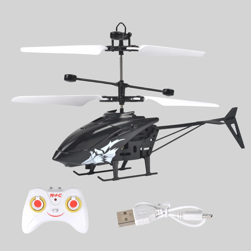 Kids RC Helicopter Remote Control Mini Toy Shark Helicopter with LED Gesture Sensor Flying IR Electric Helicopter Toys
