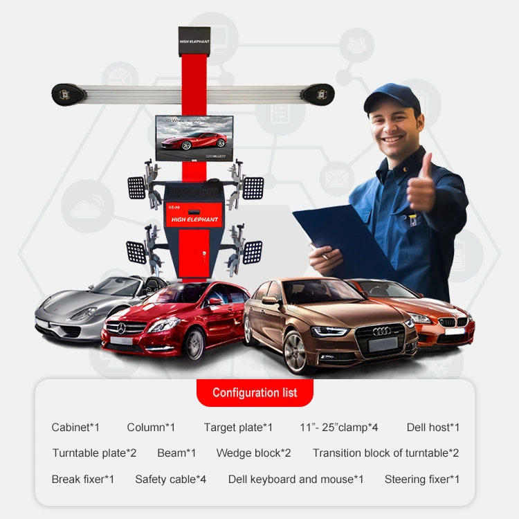 Sistema de fácil funcionamiento rentable del paralelismo de la máquina para taller de coches