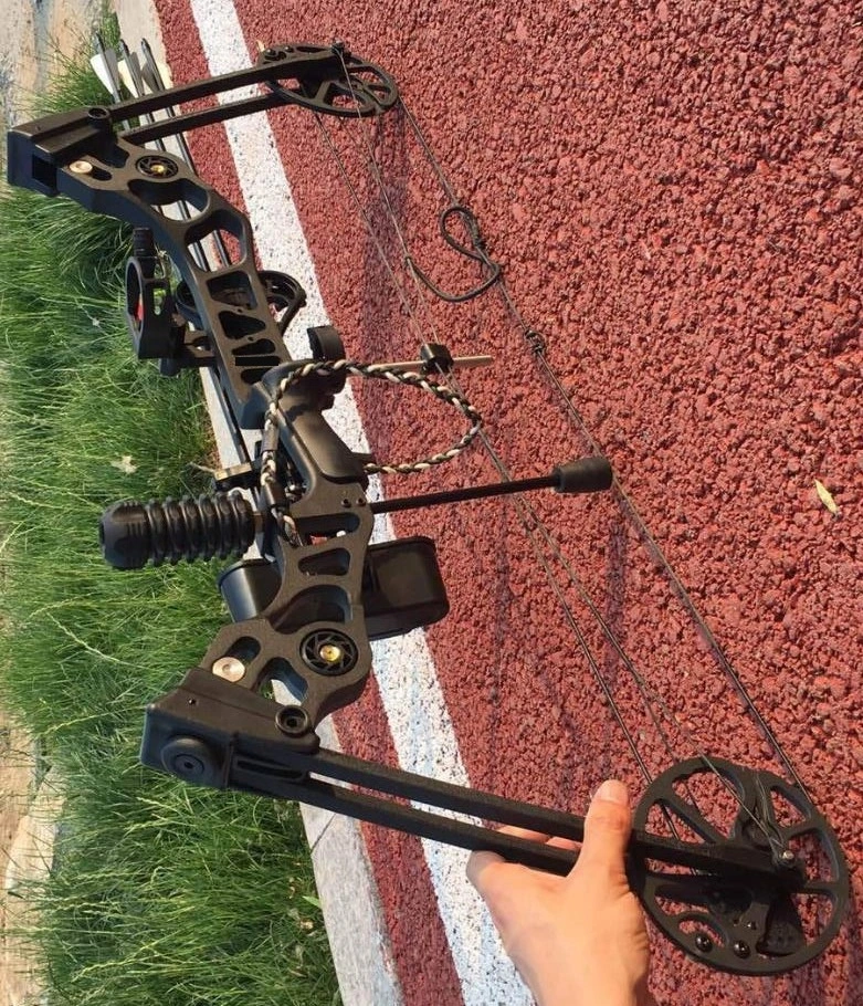 Schwarz Rechtshänder Zeichnung String Jagd Shooting Compound Bogen,