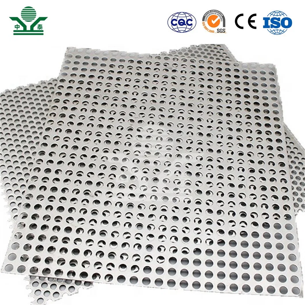 Zhongtai Perforated Hole Metal Mesh China Manufacturing Stainless Steel Perforated Plate 10mm Bazi Net Shape PP Perforated Sheet in 5mm