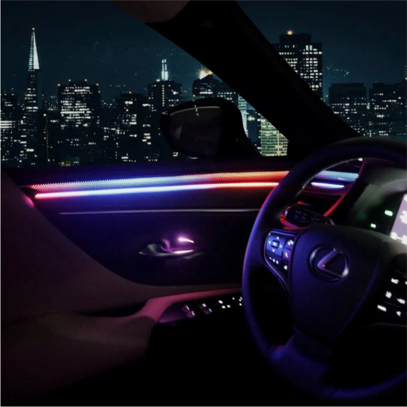 Universal Car Interior LED Strip RGBW LED Fiber Optic Wire Ambient Light