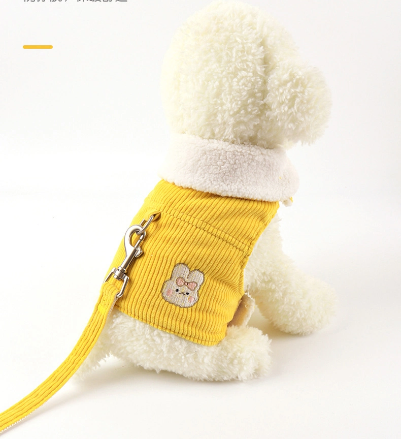 Vest Type Pet Dog Traction Rope Walking Rope Dog Chain Strap Puppy Small Dog Teddy Bear Bomei Cat Supplies Pet Rope Lead Accessories Harness Leash Collar