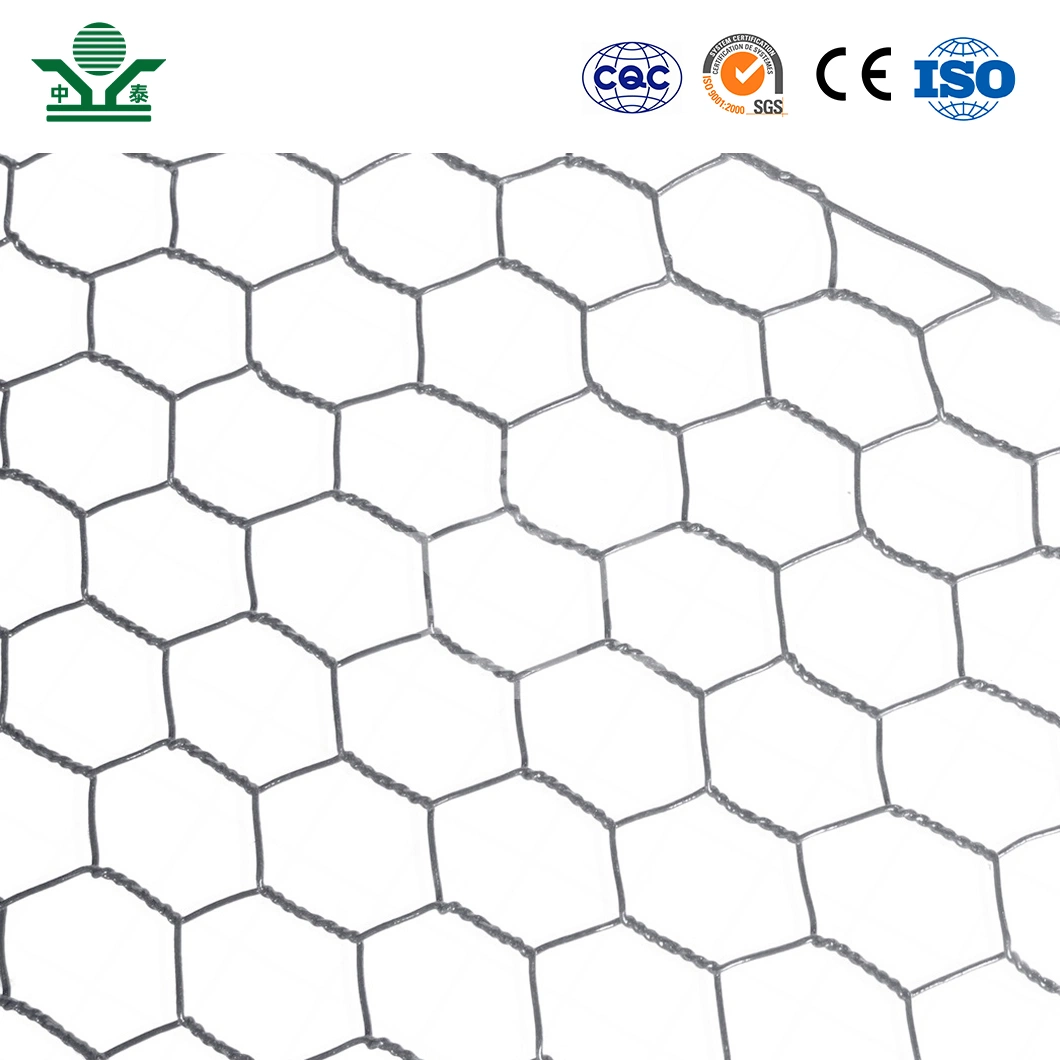 Zhongtai Hexagonal Mesh Wire Original Factory 0.8mm - 2.6mm Fine Chicken Mesh Used for Black Coated Metal Fencing