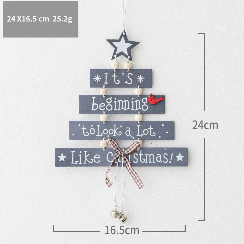 New Style Merry Christmas Party Decorations Home Door & Wall Pendant Wooden Hanging Signs