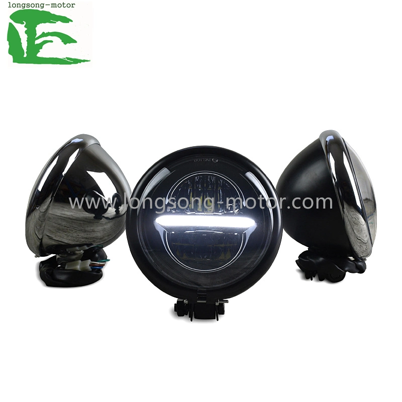 5.7 pulgadas Faro con anillo Halo LED de luz de la ronda de la motocicleta Harley Davidson