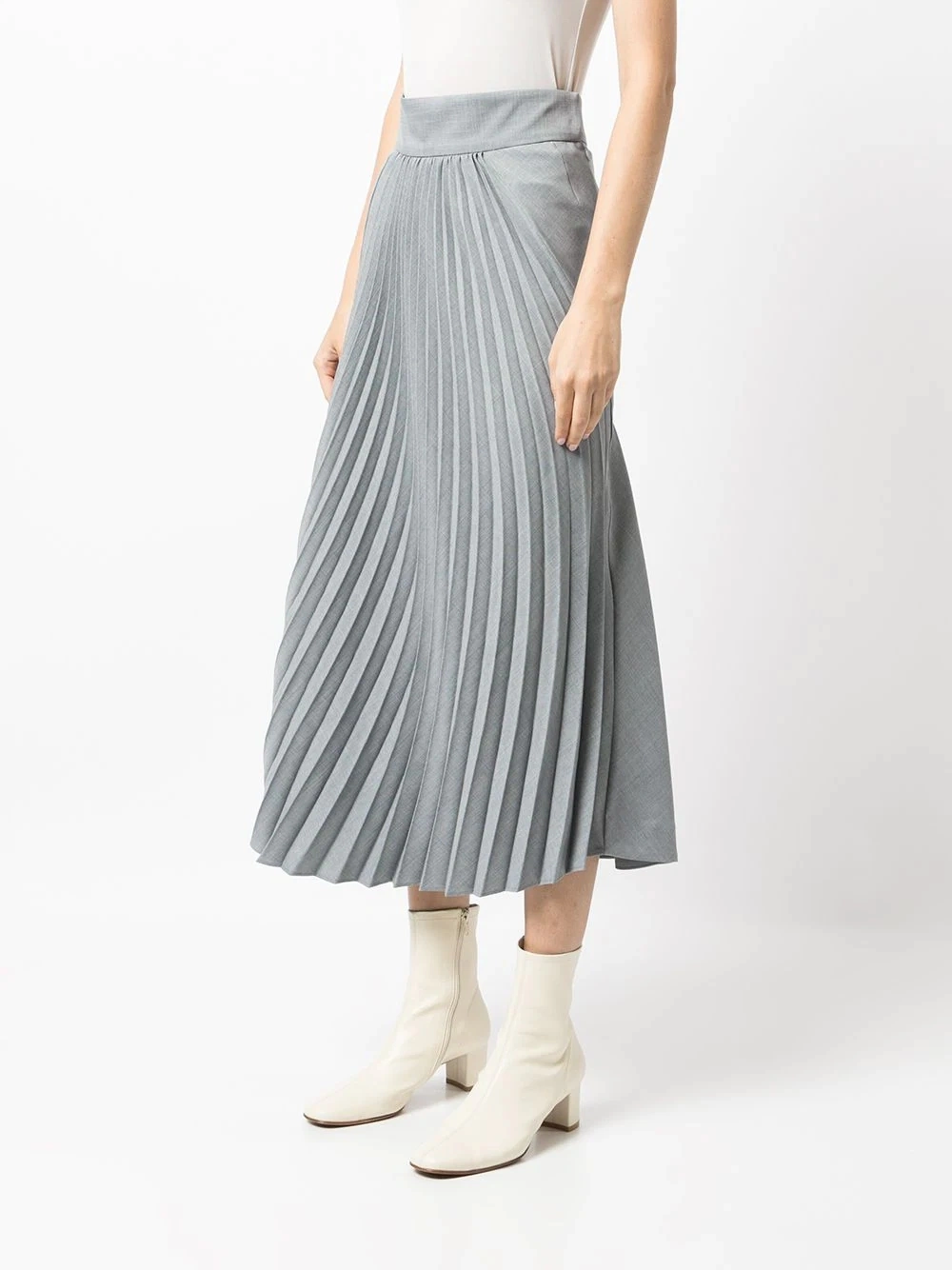 High quality/High cost performance OEM Accept Clothing Factory Pleated Flared MIDI Skirt Wholesale/Supplier Lady Pleat Skirt