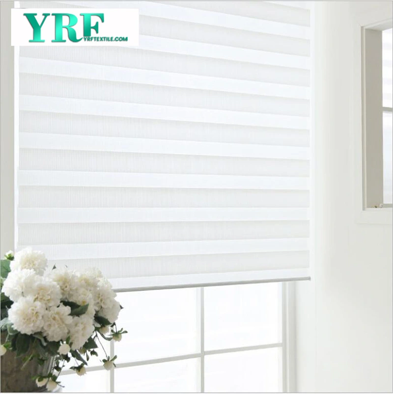 Linen Polyester Fabric Zebra Dual Roller Blinds Dual Roller Shades