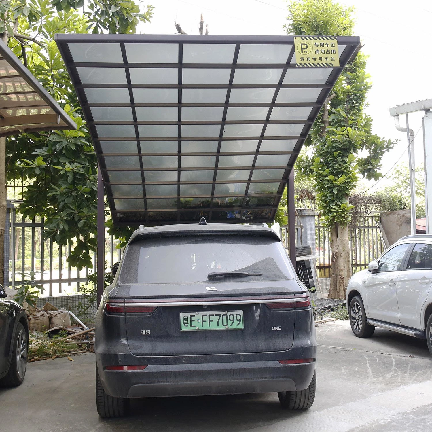 Garage Cover Shade Shed Polycarbonate Roof Aluminum Heavy Duty Carport Car Parking