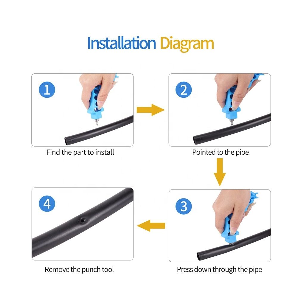 4mm Hose Pipe Hole Puncher Garden Drip Irrigation Tubing Hole Drill Punch Gardening Hole Punch Tool