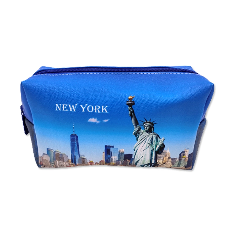 شعار مخصص السفر حقيبة ماكياج الفتيات Zipper المطبوعة التجميل علبة تخزين أدوات تجميل صغيرة