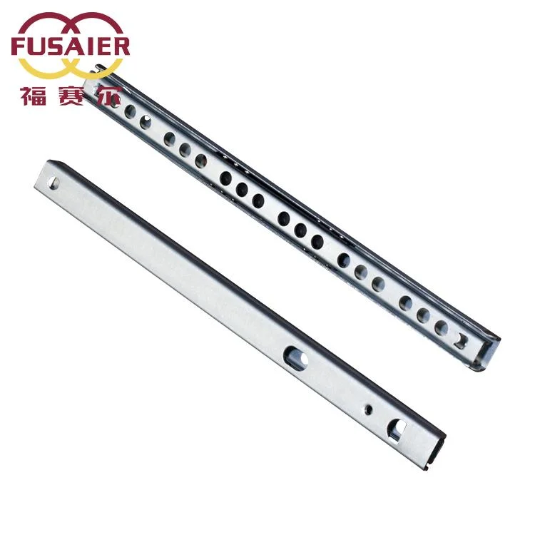 Furniture Hardware 17mm Two Way Retractable Drawer Slide Rail