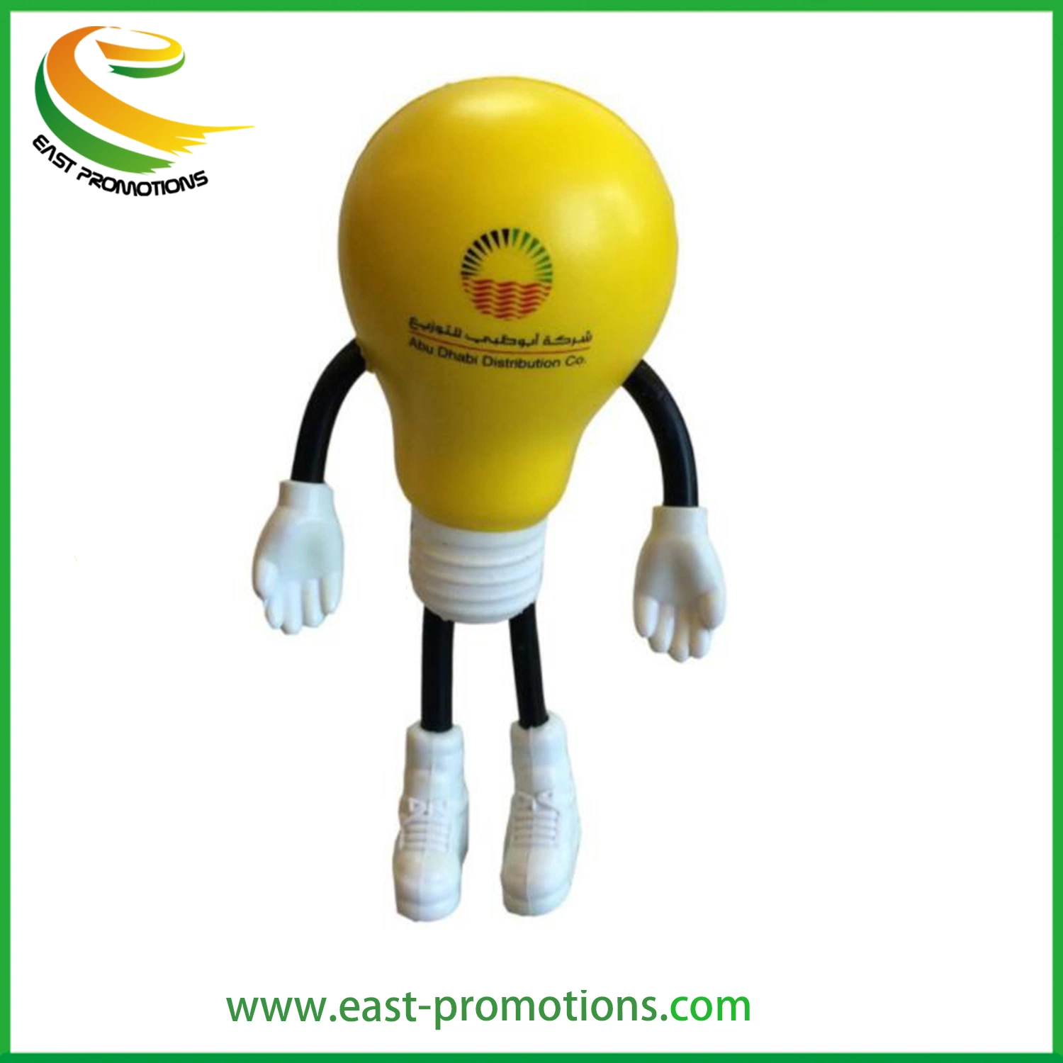 Wholesale/Supplier PU Foam Light Bulb Shape Promotion Stress Toys, Stress Relief Toys with Logo Printed