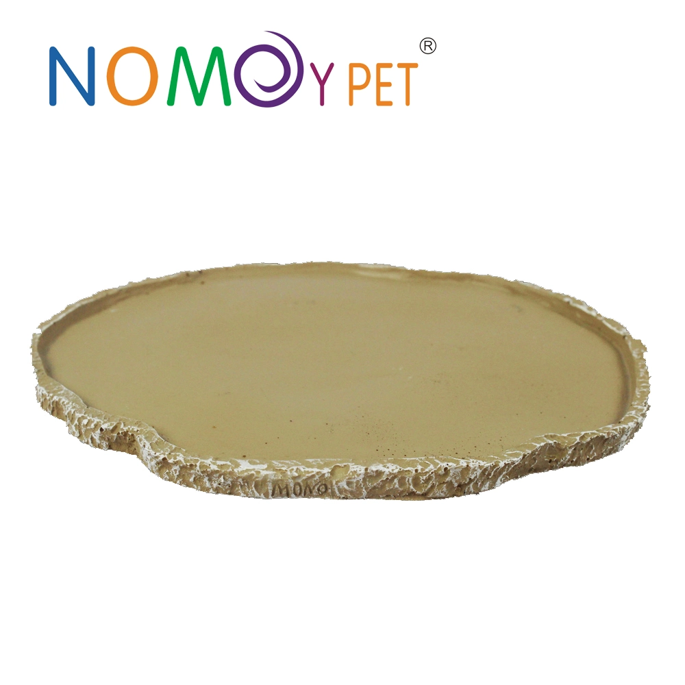 Nomoy Pet Feeder Bowl Basin Resin Non-Toxic Food Water Reptile Food Water Bowl Dish Feeder Reptile Turtle Tortoise Scorpion Lizard Crabs Pets Supplies