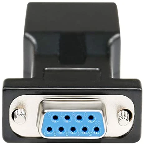 Serieller Adapter dB-9 weiblich auf RJ-45 weiblich und DB9 männlich auf RJ45 weiblich Ethernet-Konverter (2 Stück, DB9-F bis RJ45-F und DB9-M bis RJ45-F) RS232 DB9 RJ45