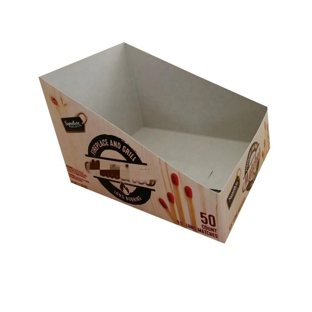 Promotional Pop Shelf Ready Packaging Tear Away Folding PDQ Counter Template Paper Cardboard Display Box