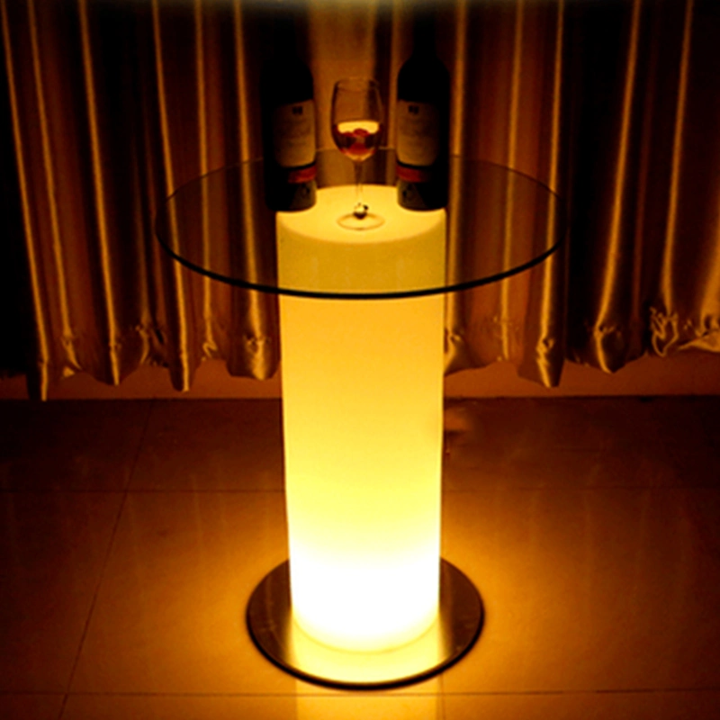 Illuminated LED Square Cylinde with Lighting for Events Weddings Parties Strip Light