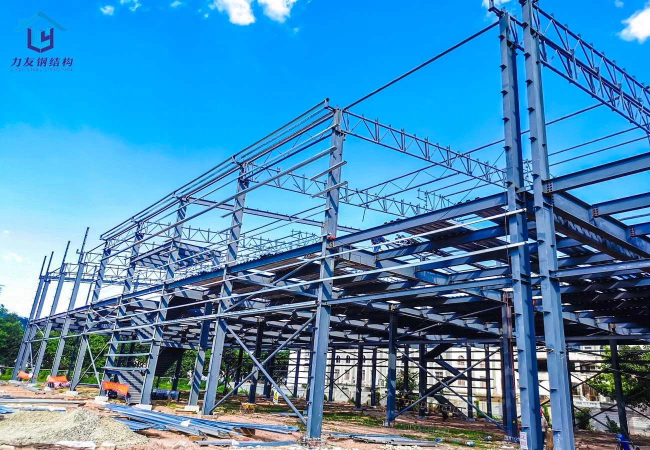 SGS Factory Manufacturer Prefabricated Structure Steel Frame Building for Mezzanine Warehouse Workshop Shed