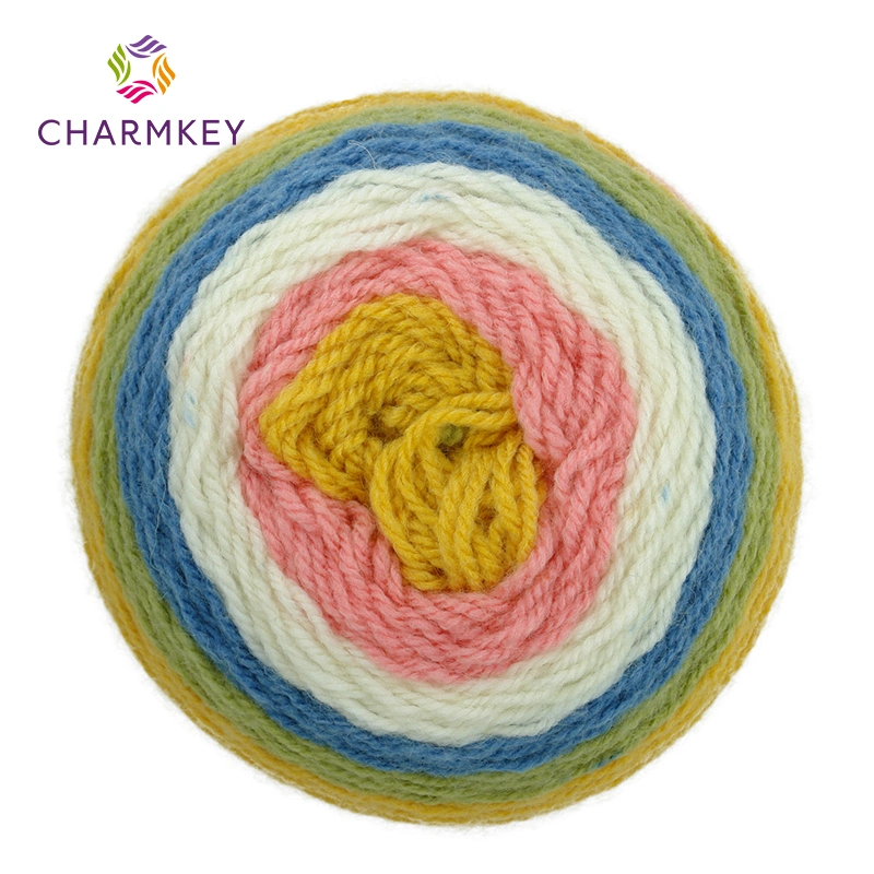 Charmkey Multicolor Acrylic Cake Yarn for Crochet Knitting Hat Scarf