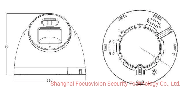 2MP Human Detection IR Infrared IP Fixed Dome Network CCTV Security Camera