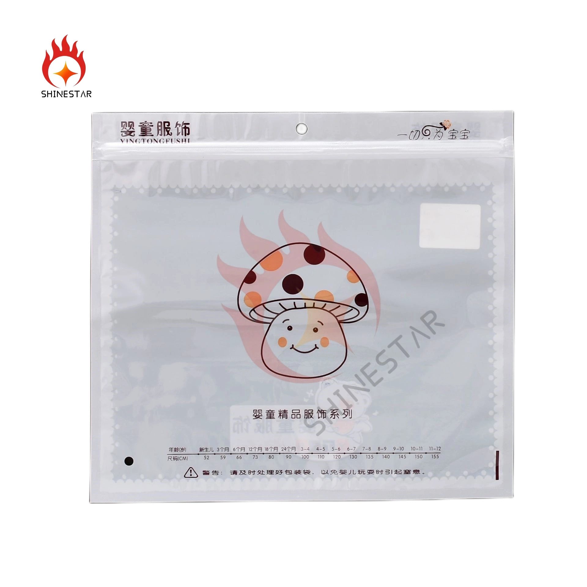 Universal Transparent Self-Sealing Clear PE Packaging Bag for Infants and Children with Euro- Hole