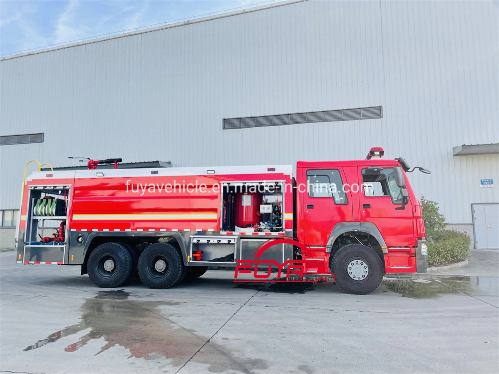 6X4 Cummines 550HP HOWO 14 Ton 14000 Liters Dry Powder Fire Extinguisher Truck