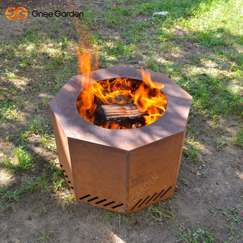 Prix d'usine Corten Steel Fire Pit avec Woodbuning