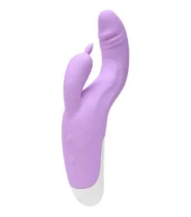 Nuevo Vibrador de Conejo de silicona con cargador USB impermeable para mujer